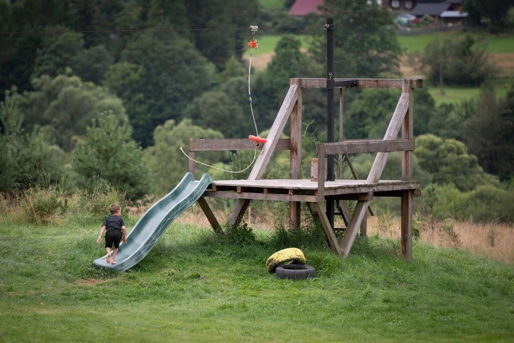 Polanka Beskid Niski Cute Cabin With Spectacular Views Hanczowa 外观 照片