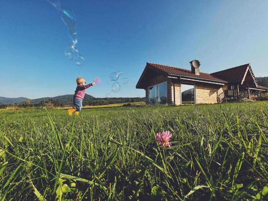 Polanka Beskid Niski Cute Cabin With Spectacular Views Hanczowa 外观 照片