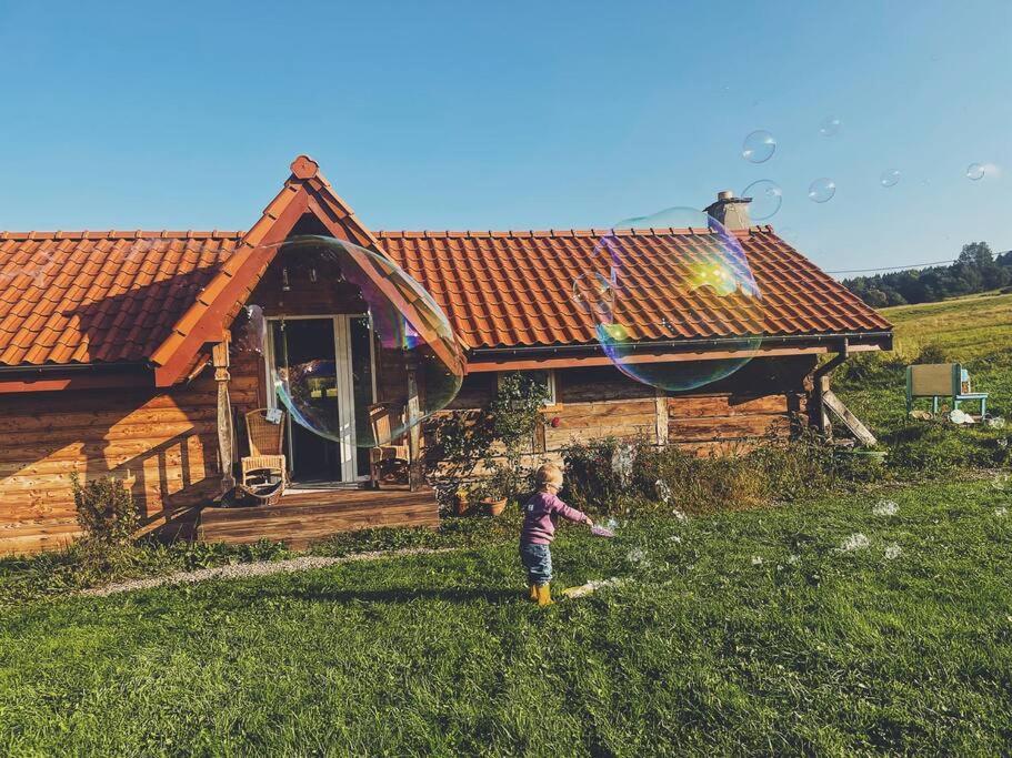 Polanka Beskid Niski Cute Cabin With Spectacular Views Hanczowa 外观 照片